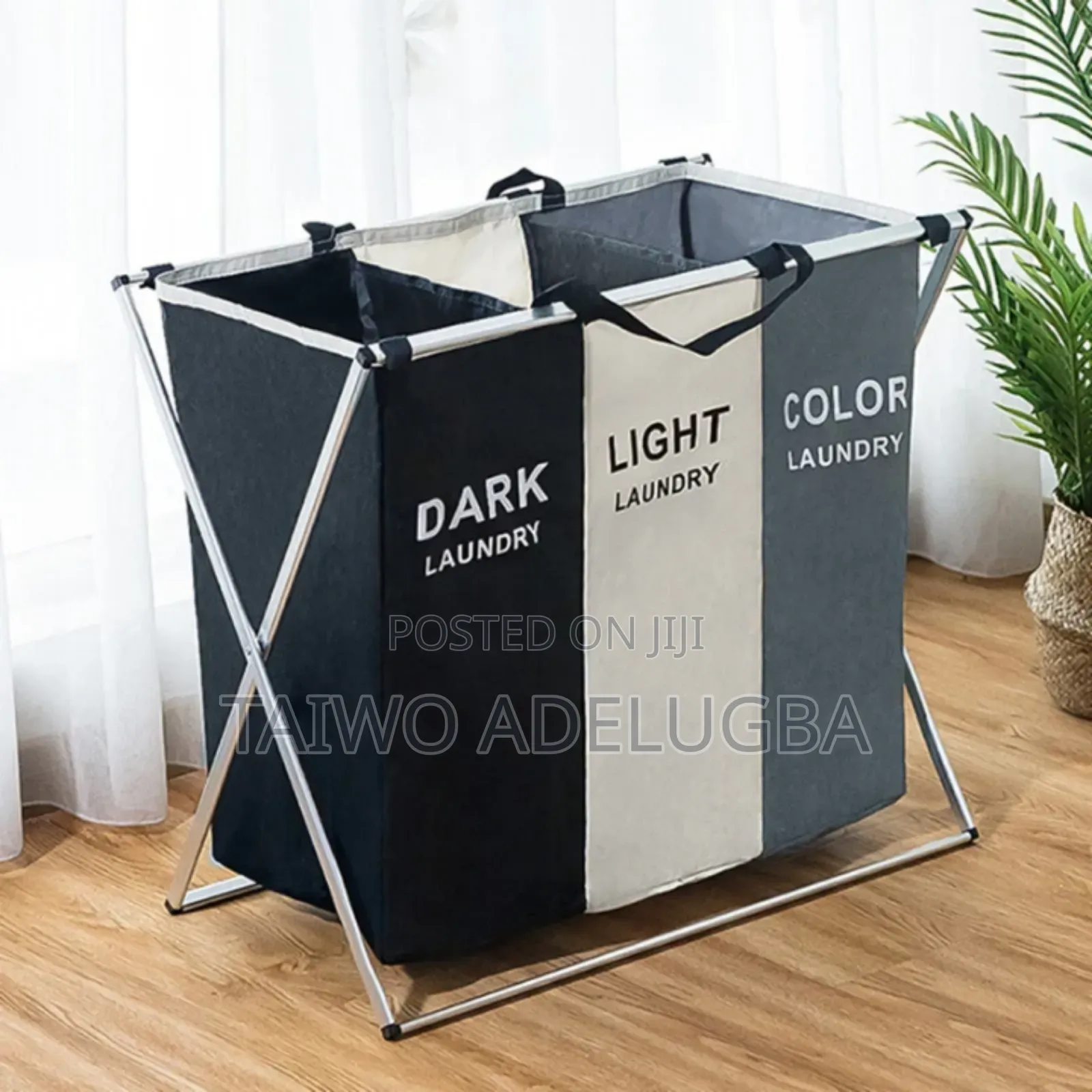 3 Partitional Laundry Cloth Basket