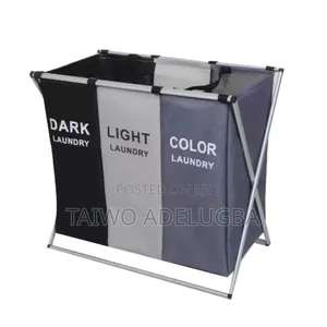 3 Partitional Laundry Cloth Basket