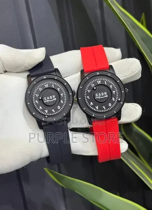 Sabr Magnetic Dial Rubber Strap Watch