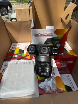 Power Version Triple Lens Solar PTZ Camera. Best Solar Camera in Lagos