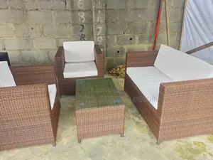 4-Seater Rattan Chairs and Table