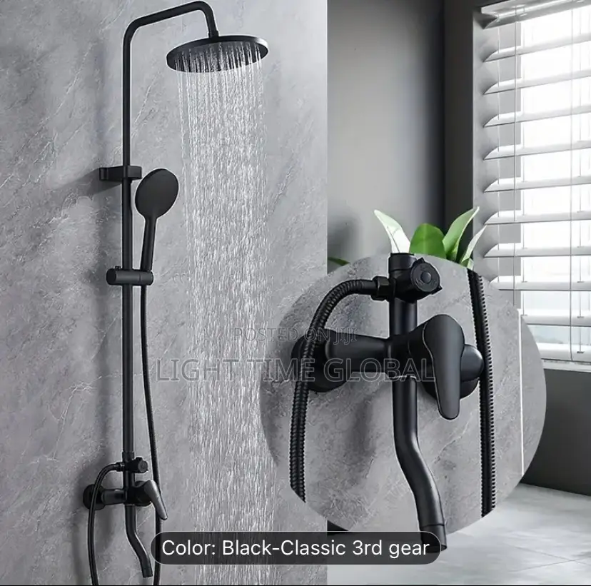 Black Bathroom Shower