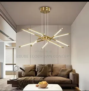 Led Ceiling Fitting Lamp Chandelier Light Gold and Black