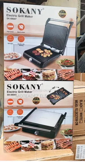 Sokany 2000w Quality Non-Stick Electric Toaster/Grill/Sharwama Maker
