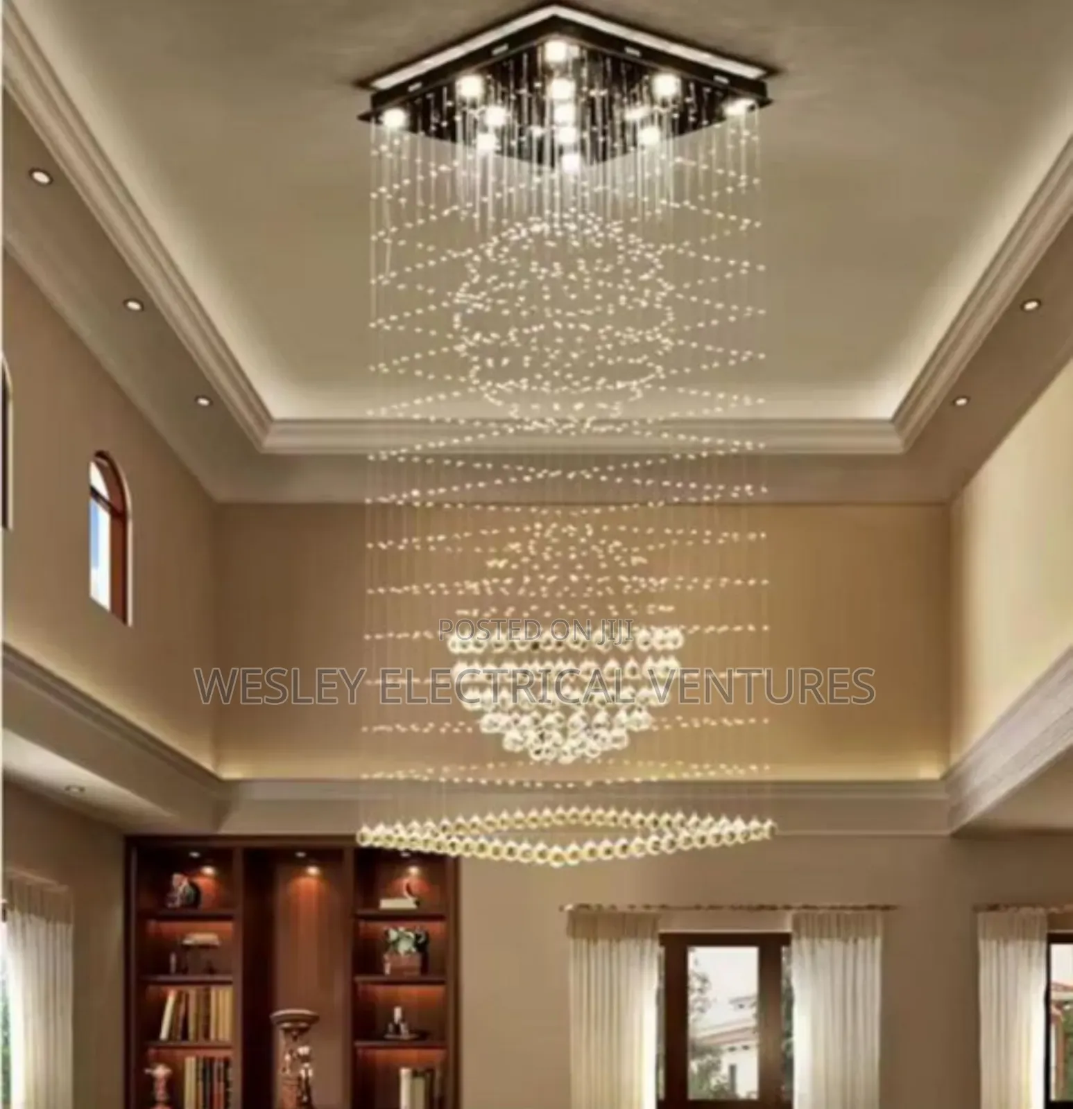 7ft Long Chandelier Light