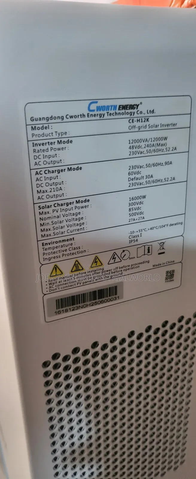 Cworth Energy 12kva Inverter
