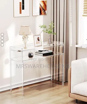Acrylic Console Table
Entryway Table With Storage Shelves(Clear