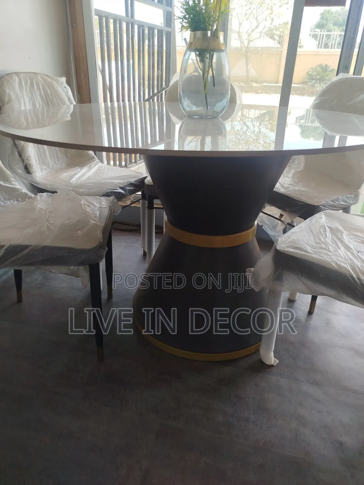6 Man Marble Dinning Set