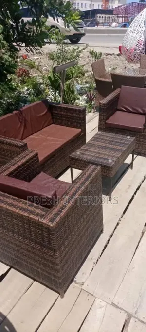 4-Seater Rattan Chairs and Table