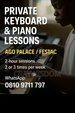 Keyboard / Piano Tutor in Ago Palace – Kids, Teens Adults