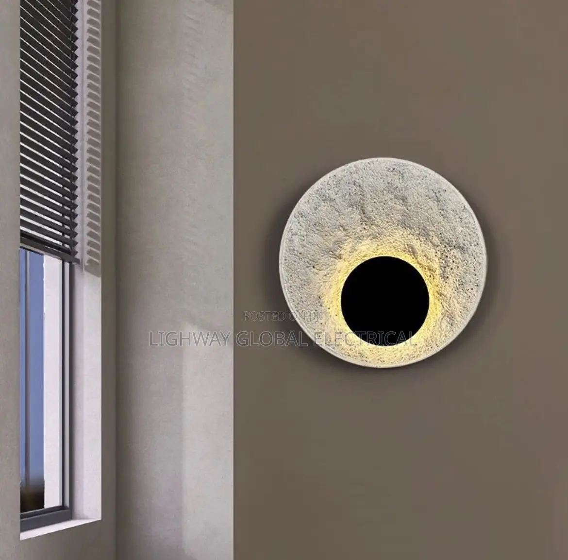 Oudeladi Round Resin Indoor Wall Lamp