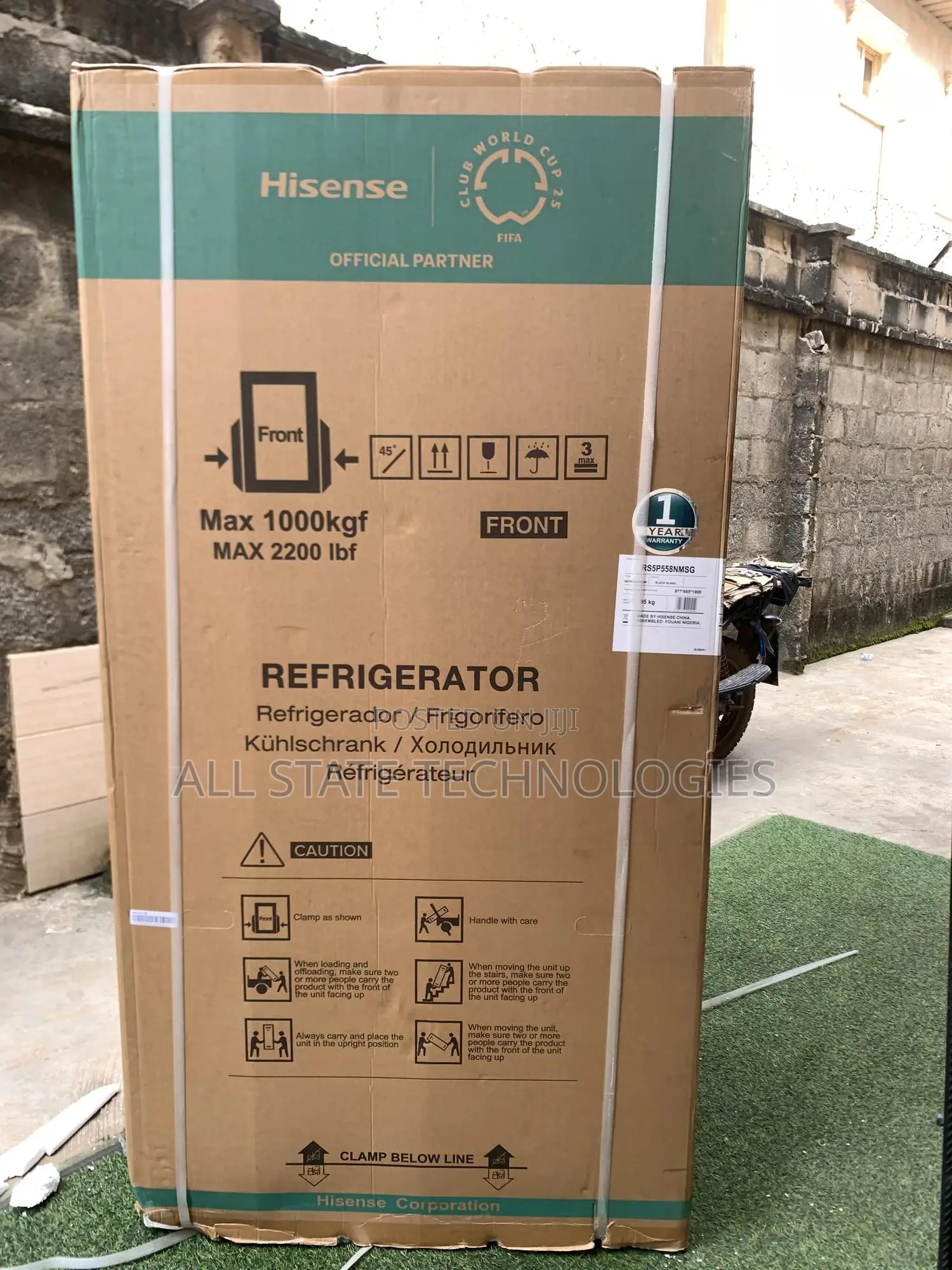 Hisense Ref 5p558nmsg Side-by-Side Fridge Freezer