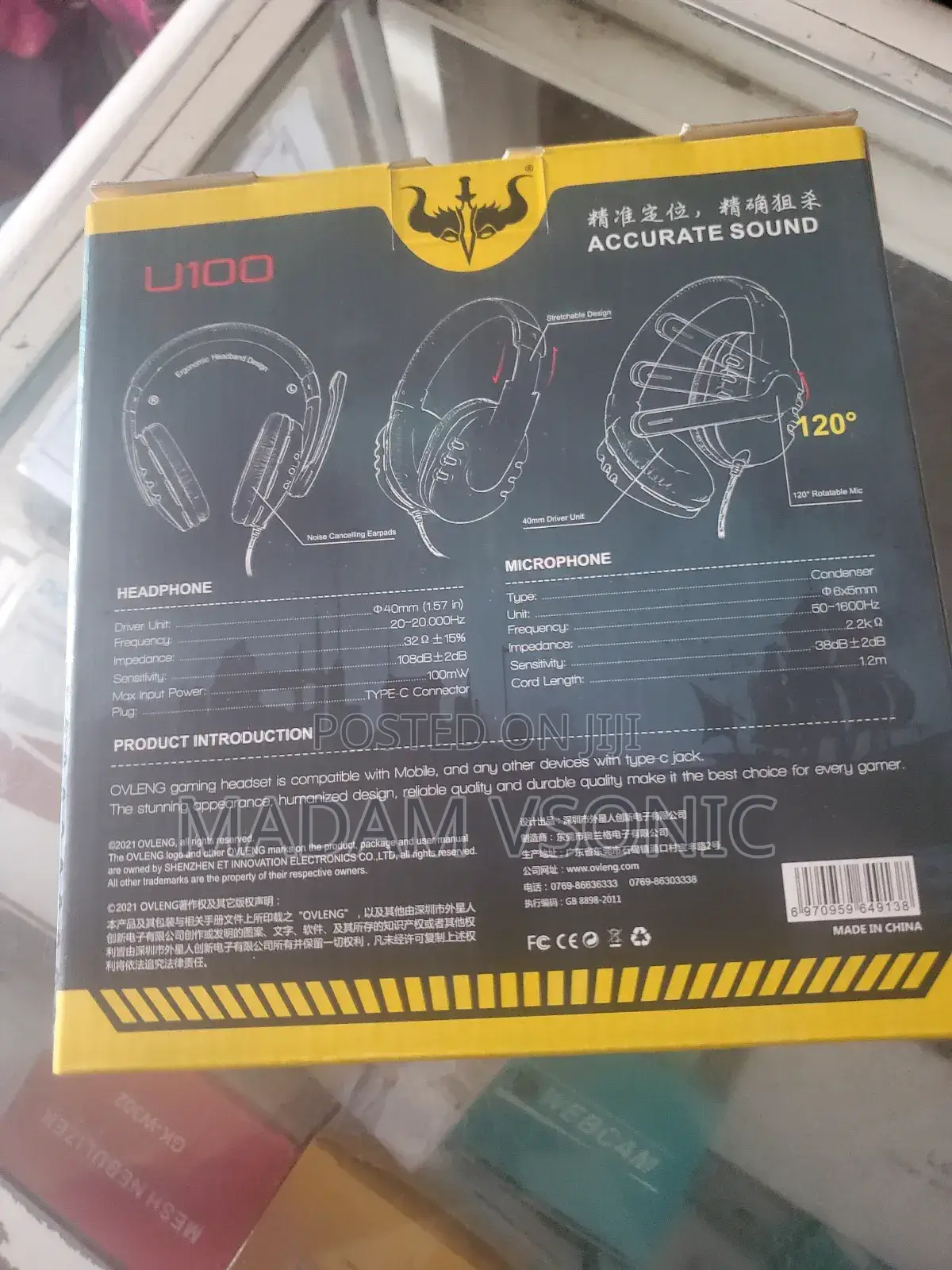 Ovleng Gaming Headset With Mobile Support U100