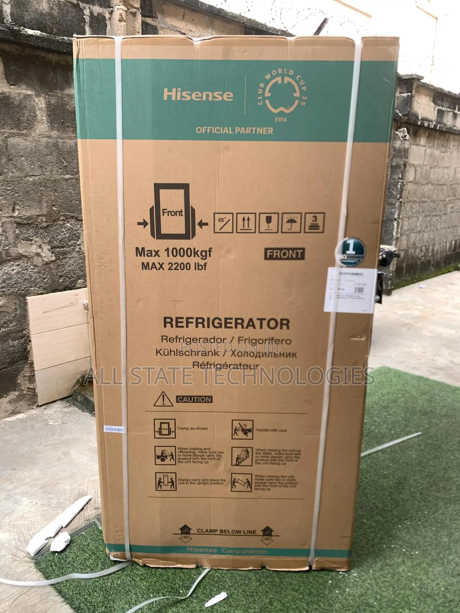 Hisense Side by Side Cooling Unit 529 Liters