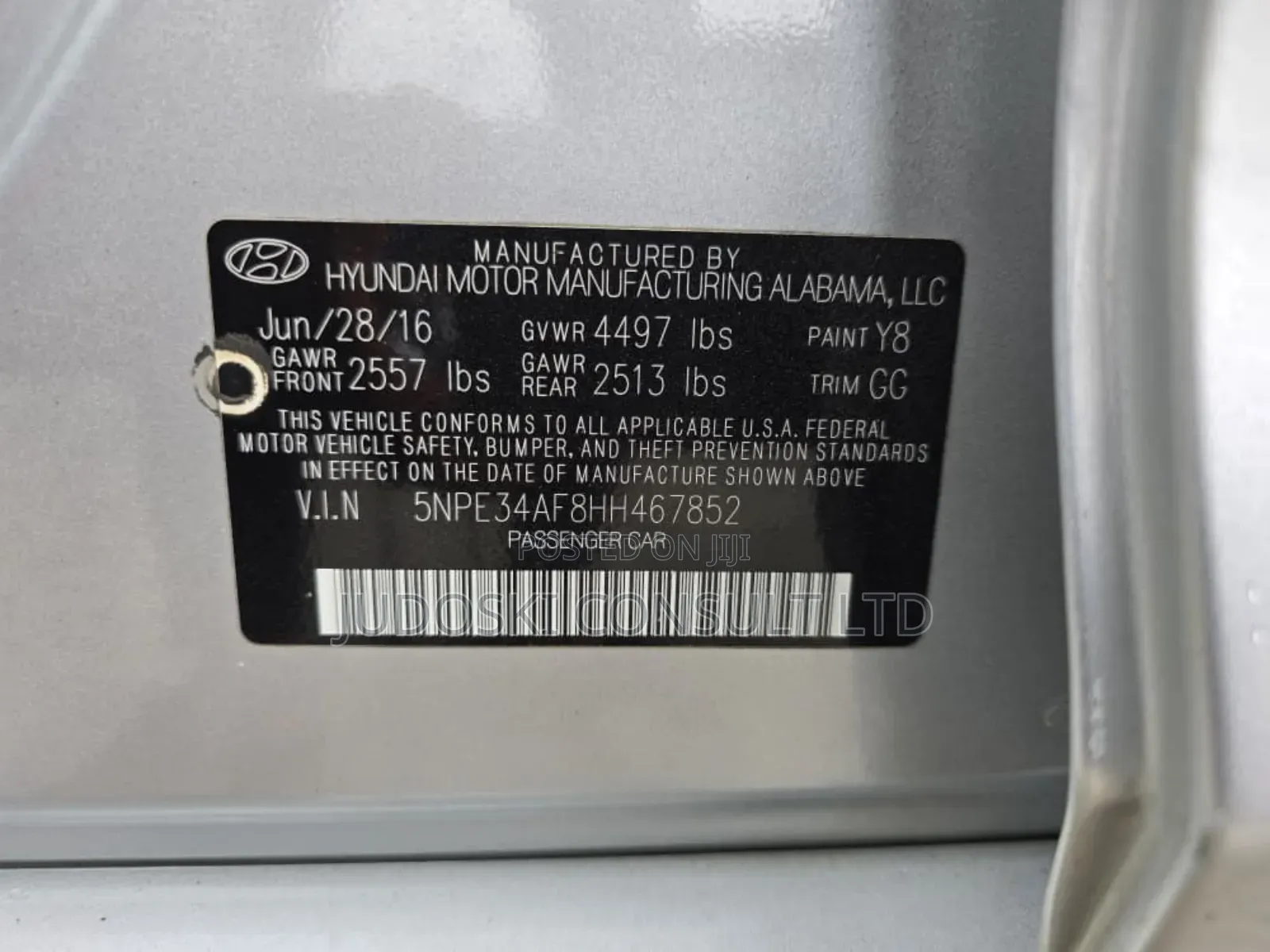 Hyundai Sonata 2017 Silver
