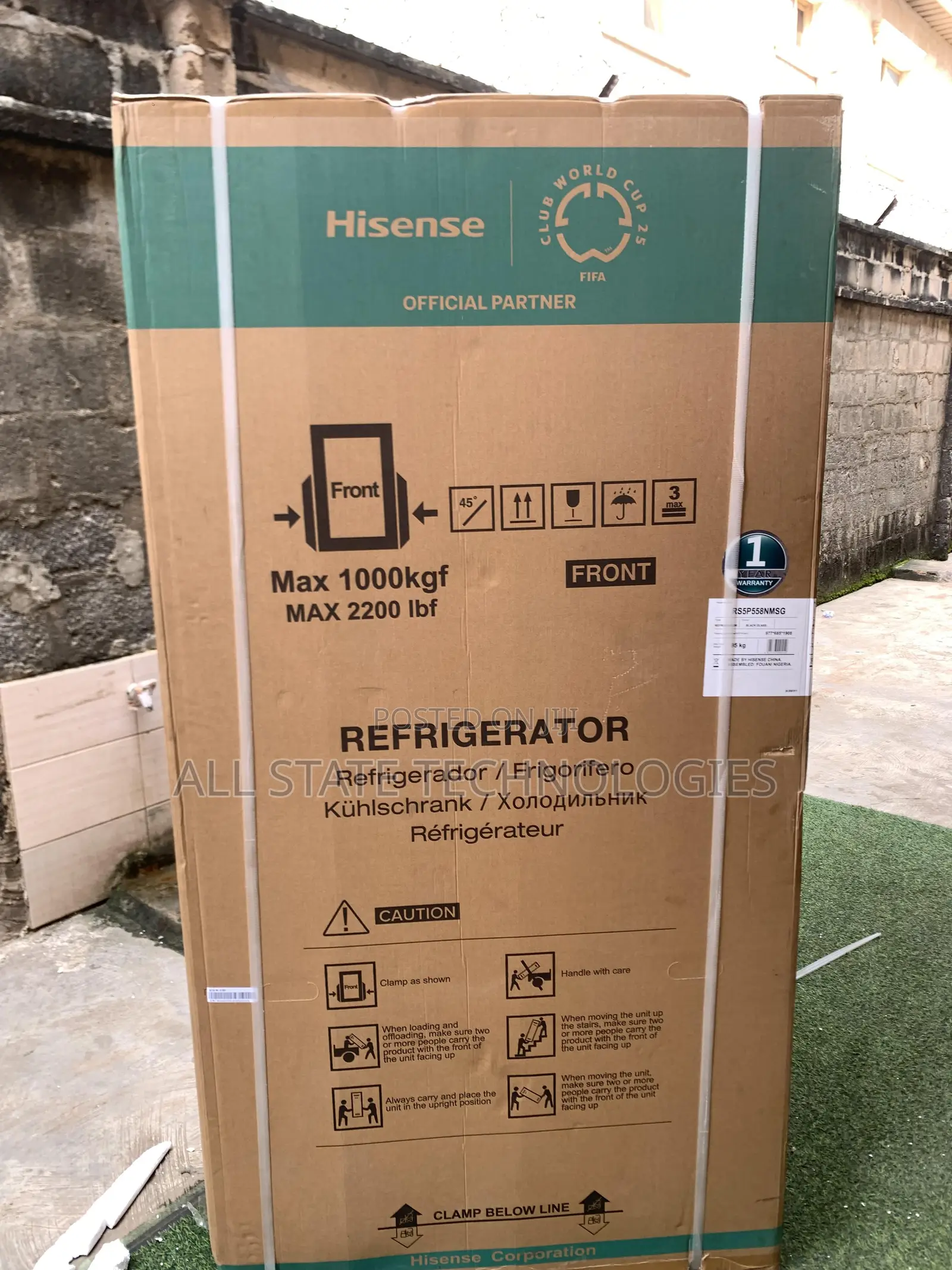 Hisense Ref 5p558nmsg 529l Side by Side Fridge