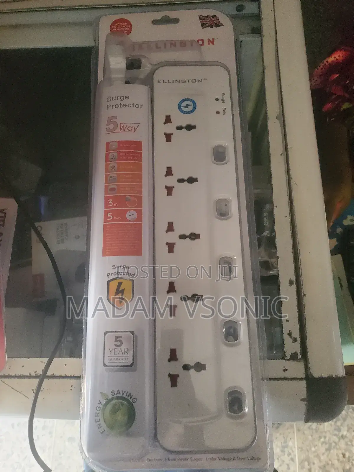 Ellington 5 Way Surge Protector Extension Box