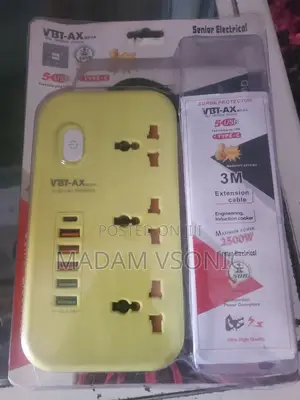 VBT-Ax 3 Way and 6 Usb( Type C) Extension Box