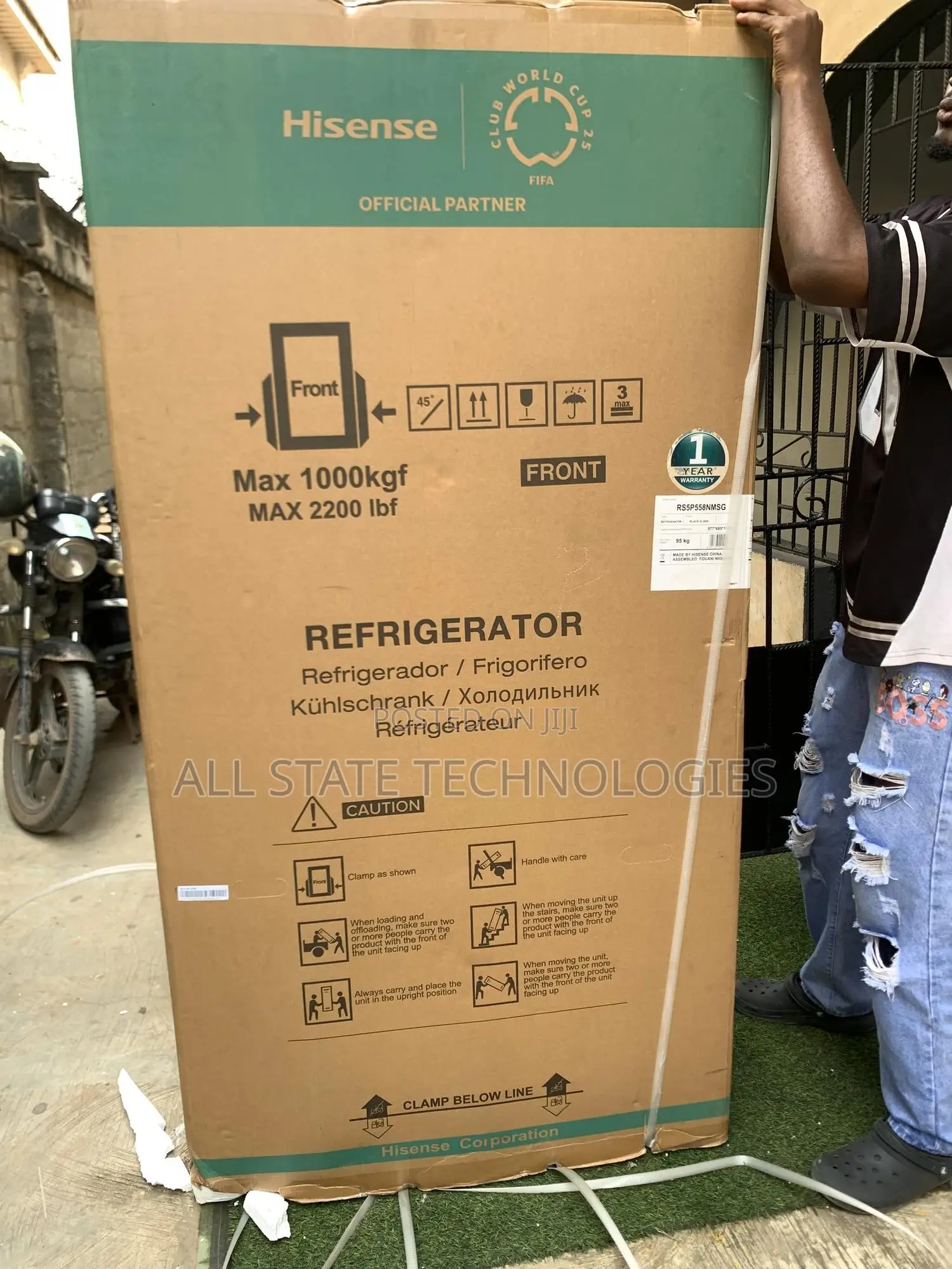 Hisense Two-Section Side by Side Refrigerator 529l