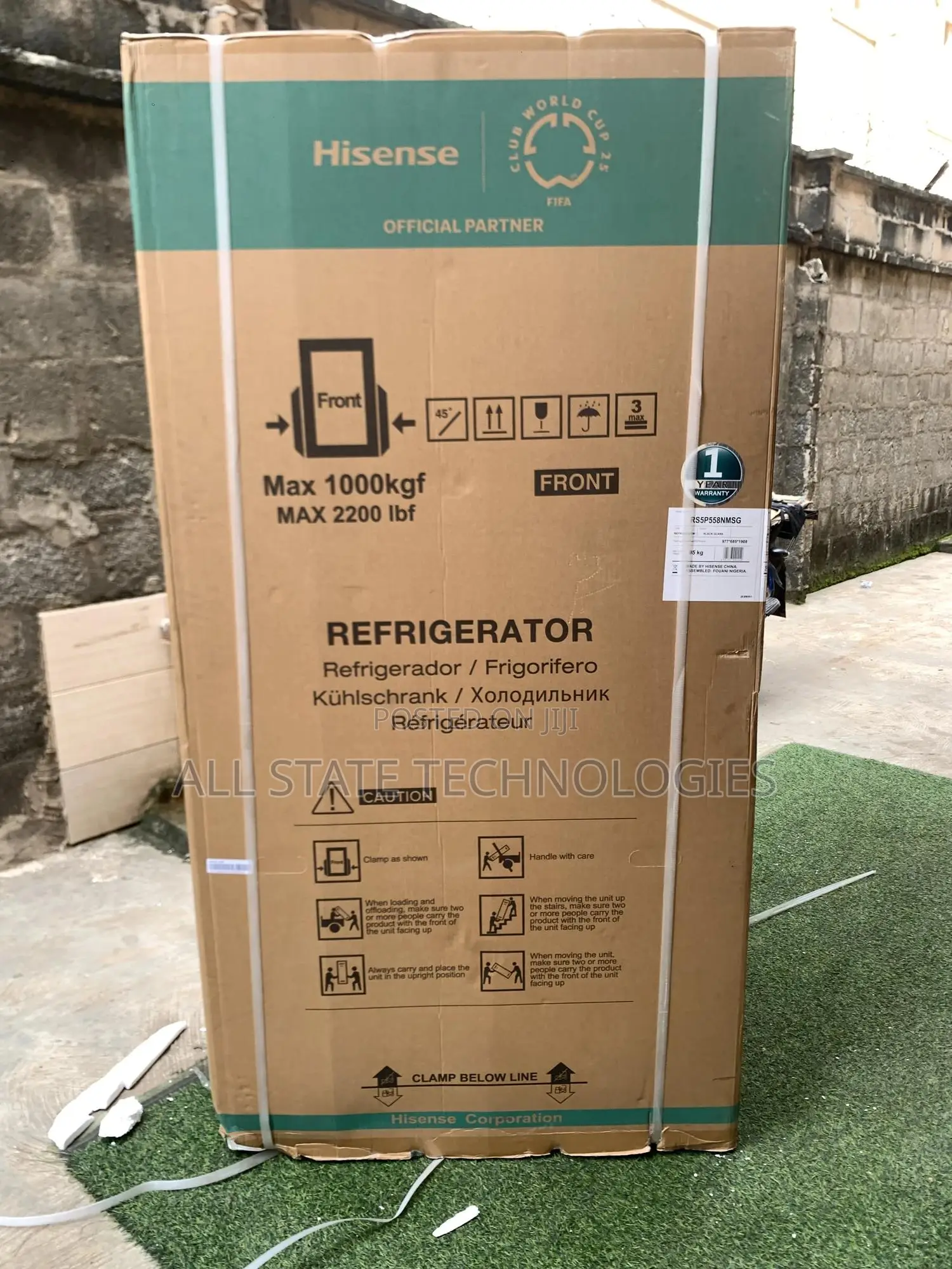 Hisense Side by Side Fridge With External Water Dispenser