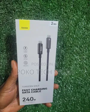 Baseus Tungsten Gold 240w Usb-c To Usb-c Fast Charging Data Cable.