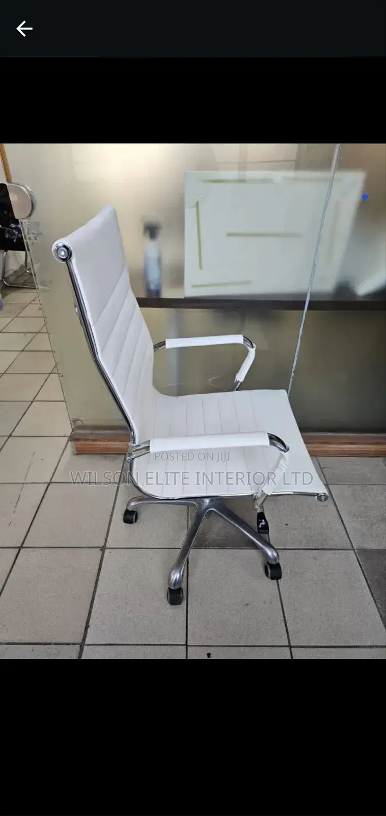 White Swivel Office Chair