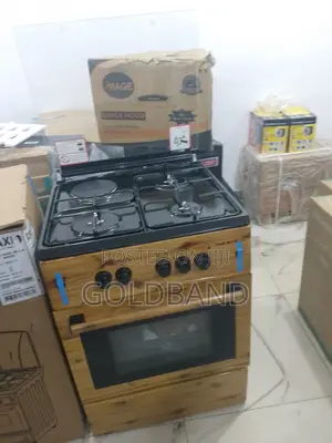 Maxi 3+1 Stylish Gas Cooker With Wood Finish