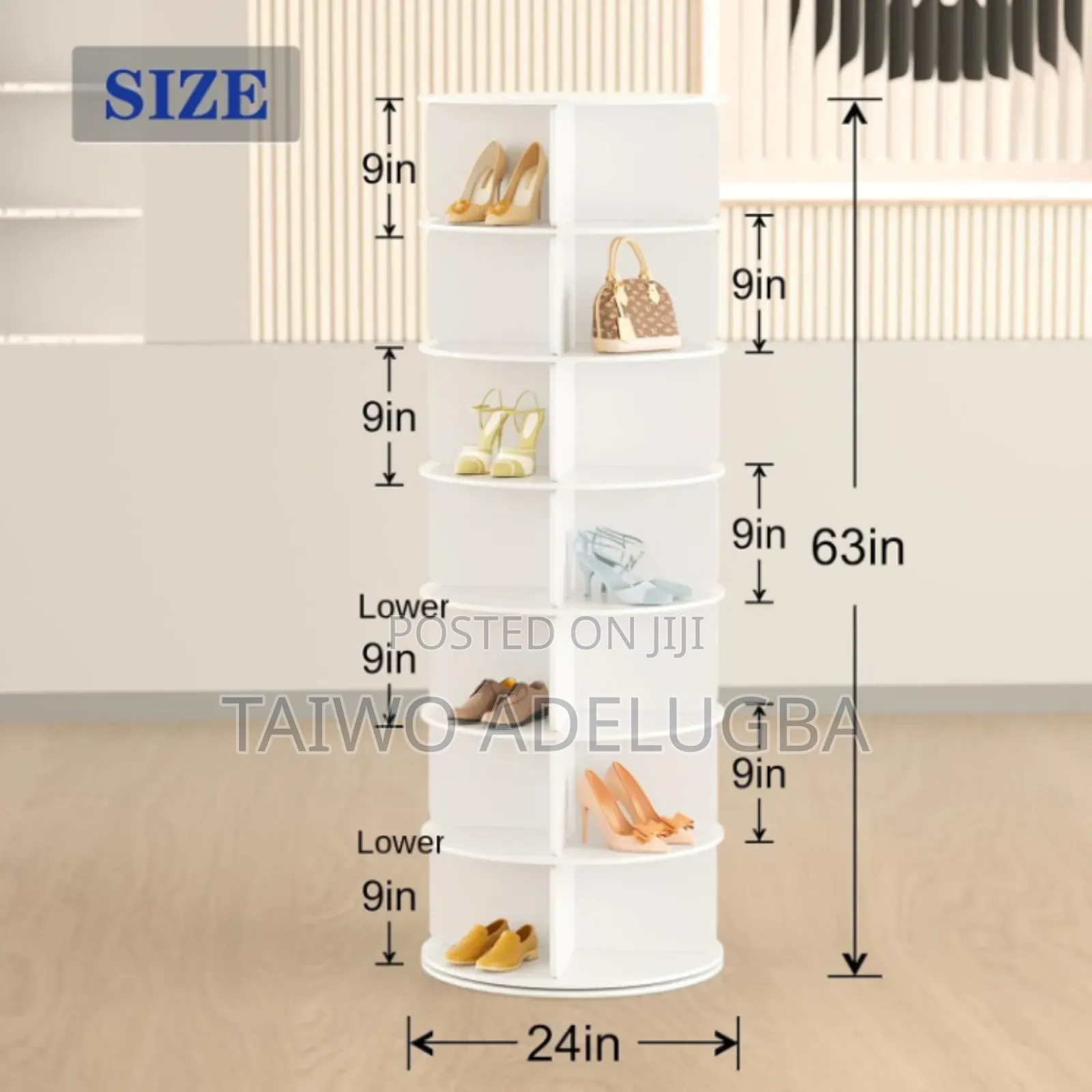 360 Rotating Shoe Rack