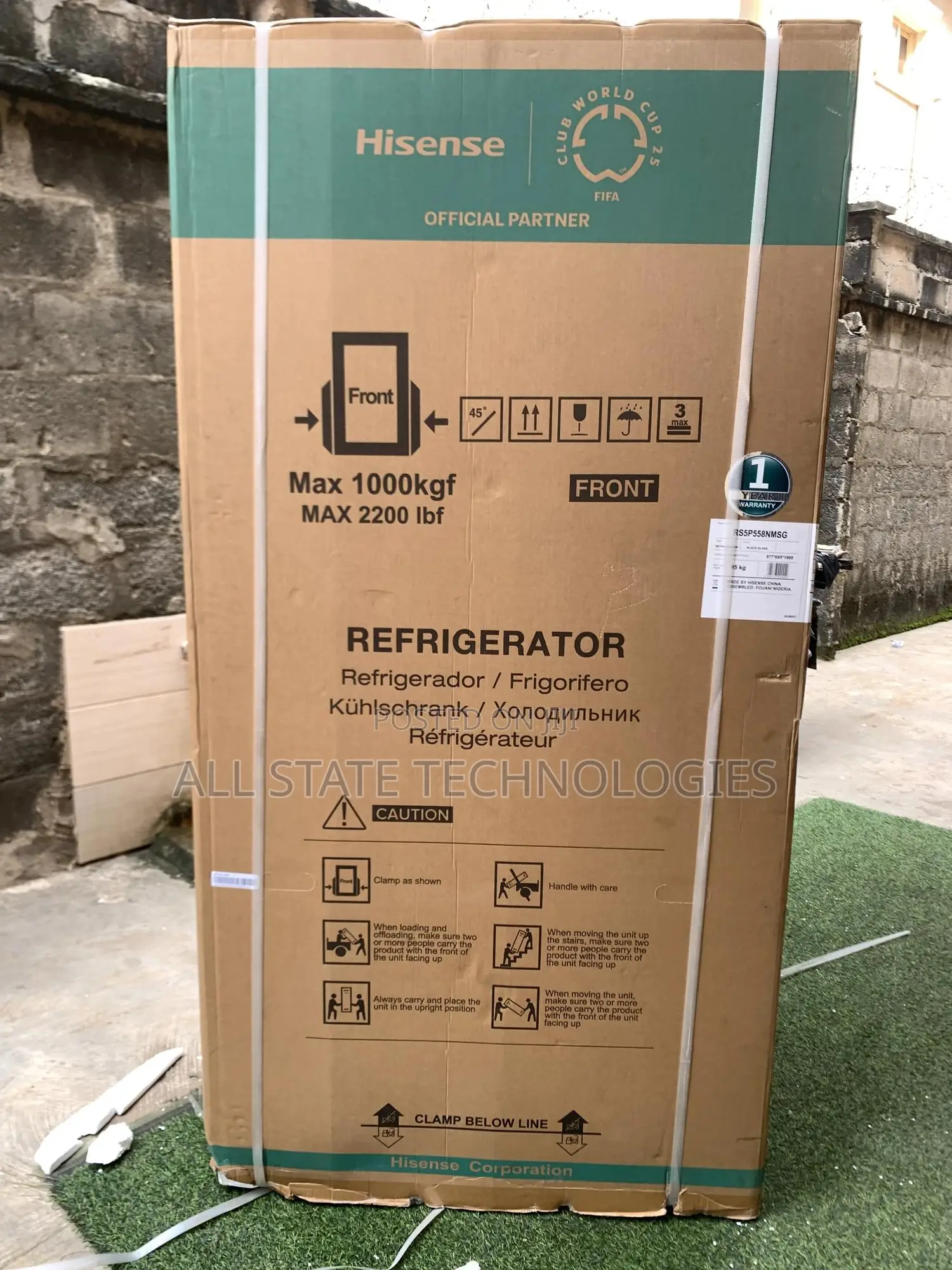 Hisense 529l Side by Side Refrigerator With Water Output