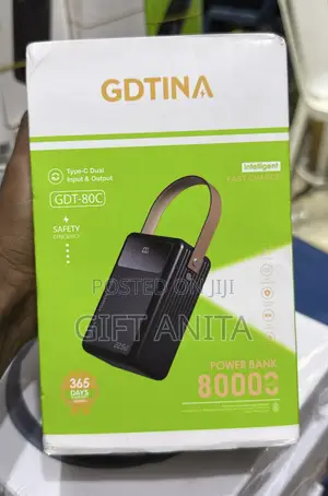 Gdtina 80,000mah Fast Charging Powerbank Type C Output