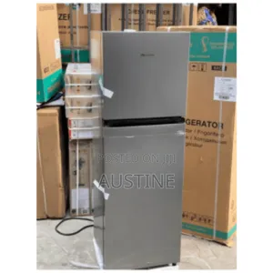 Brand New Hisense 200l Double Door Refrigerator>Extenal>Silver Colour