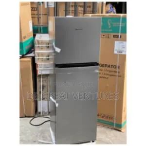 Brand New Hisense 200litter Double Door Refrigerator√Silver Colour√