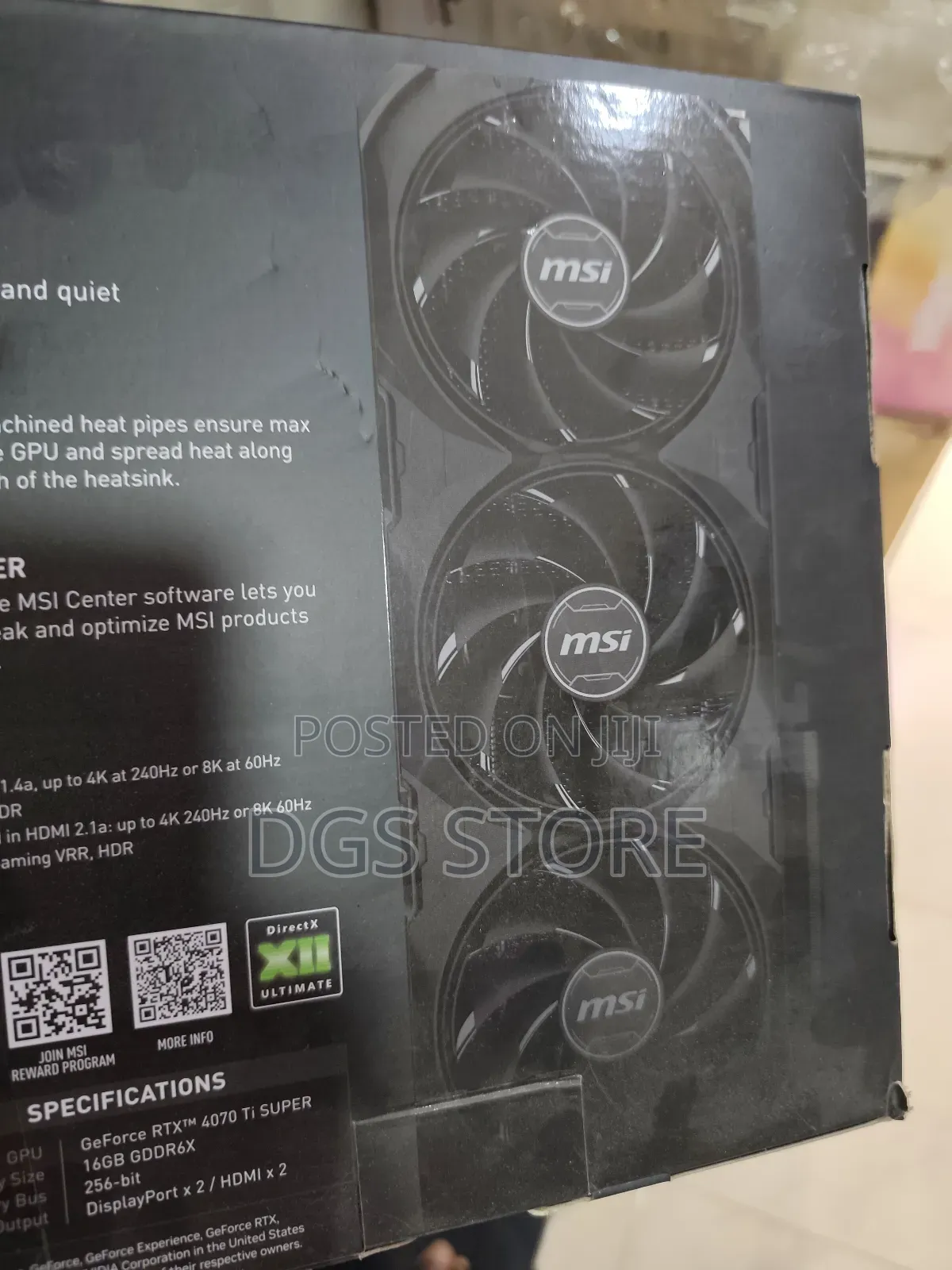 Msi Nvidia Ventus 3x Black Geforce Rtx 4070 Ti Super 16gb Gddr6xmemory