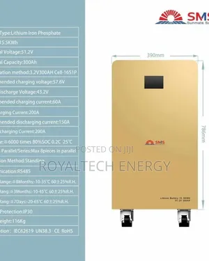 15kwh SMS Lithium Phosphate Battery 48v