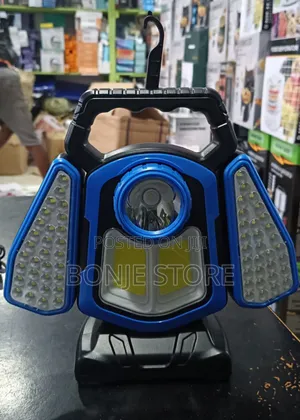 Double Reflection Solar and Electric Rechargeable Lamp With Power Bank