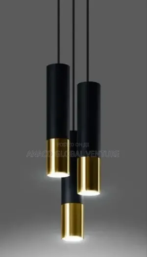 Classic Latest Led Drop Light 3 In 1 Gold And Black Body