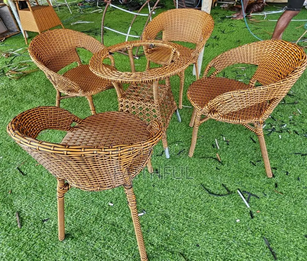 Rattern Table and Chairs
