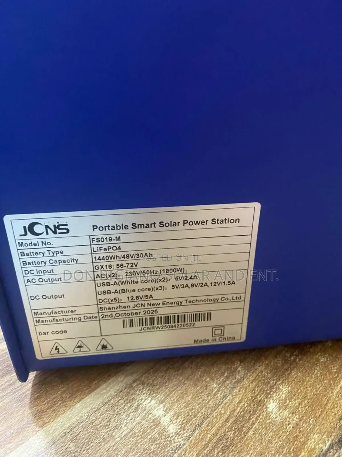 JCNS Solar Generator