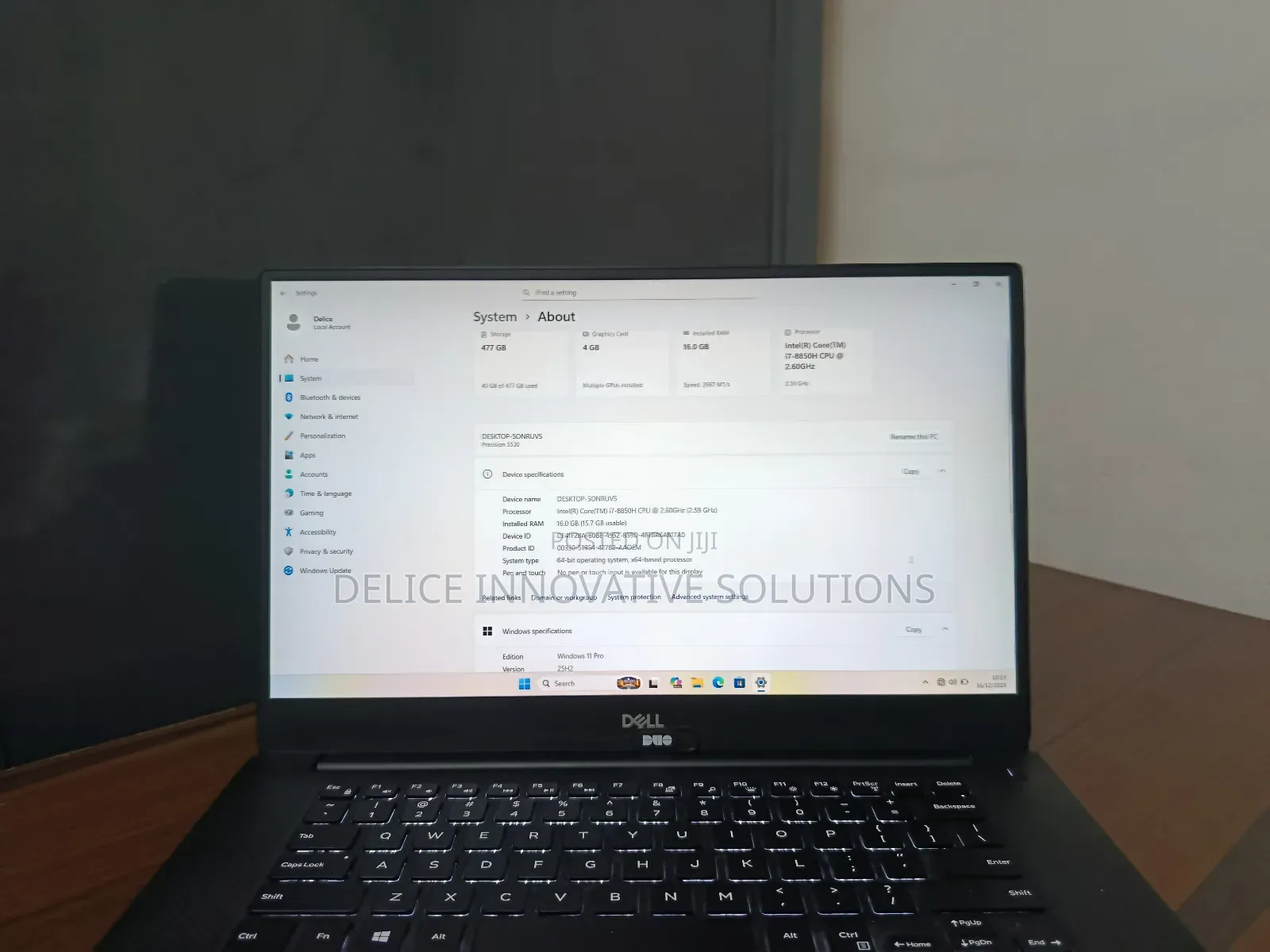 Laptop Dell Precision 5530 16GB Intel Core I7 SSD 512GB