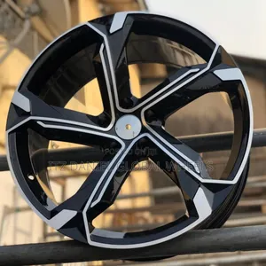 21 Inch Rim 5 Finger Black and Stainless
