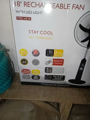 Century Rechargeable Fan Black