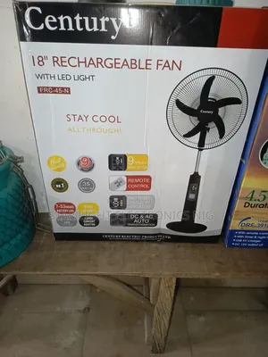 Century Rechargeable Fan Black