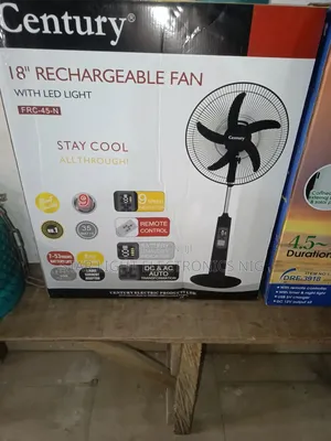 Century Rechargeable Fan Black