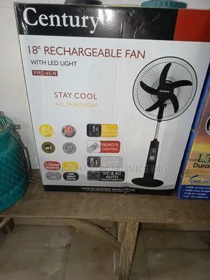 Century Rechargeable Fan Black