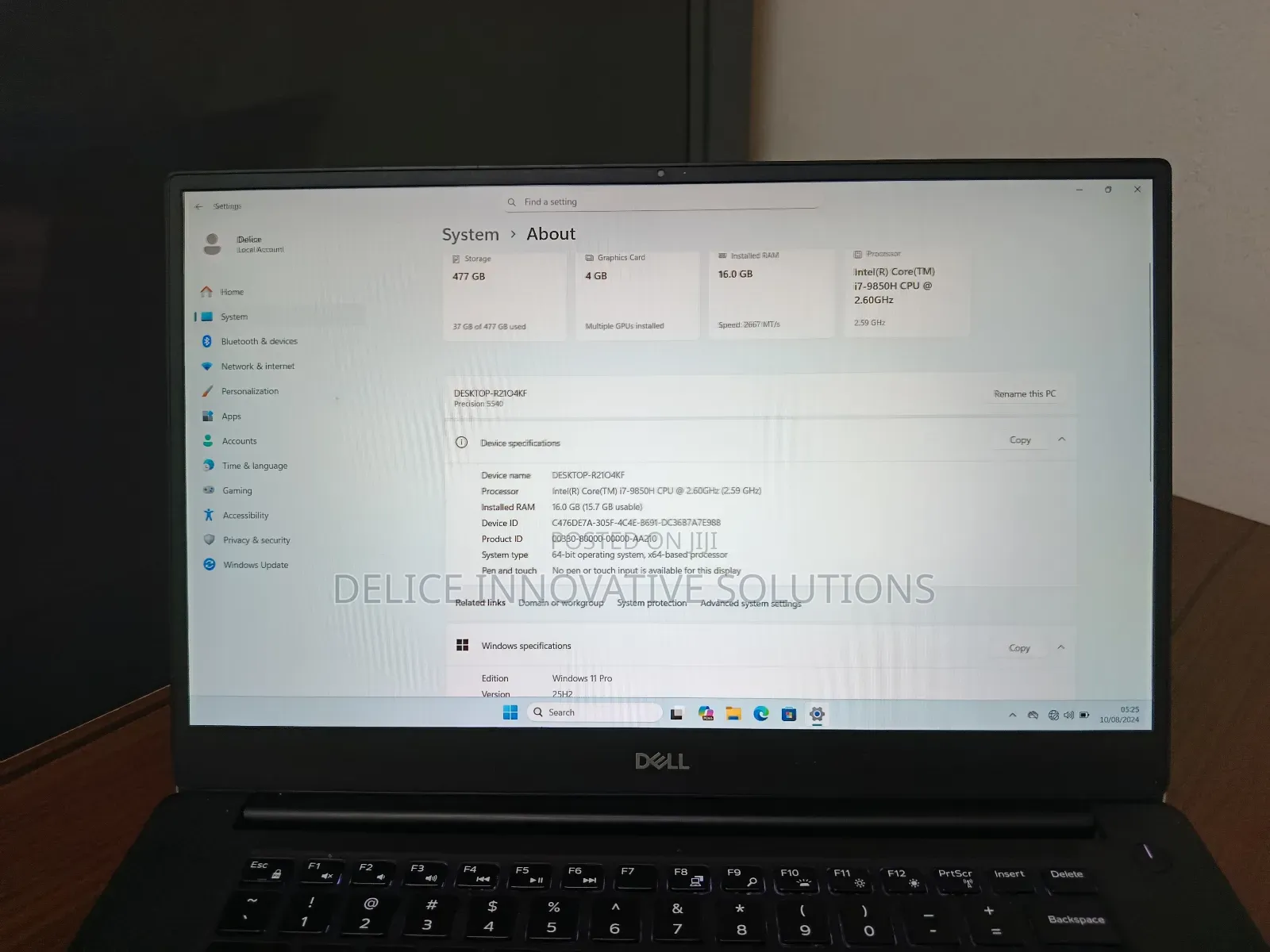 Laptop Dell Precision 5540 16GB Intel Core i7 SSD 512GB