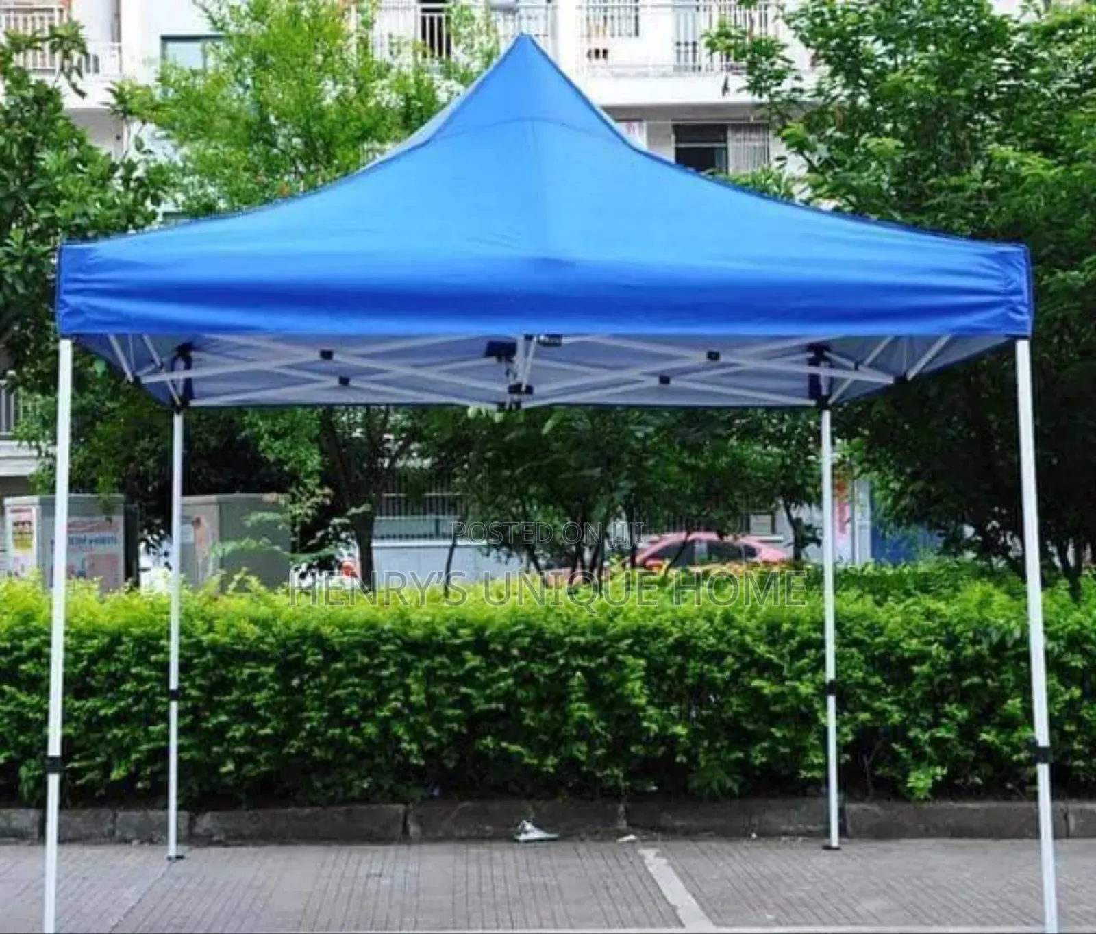 Bench Pool and Canopy Blue Color.