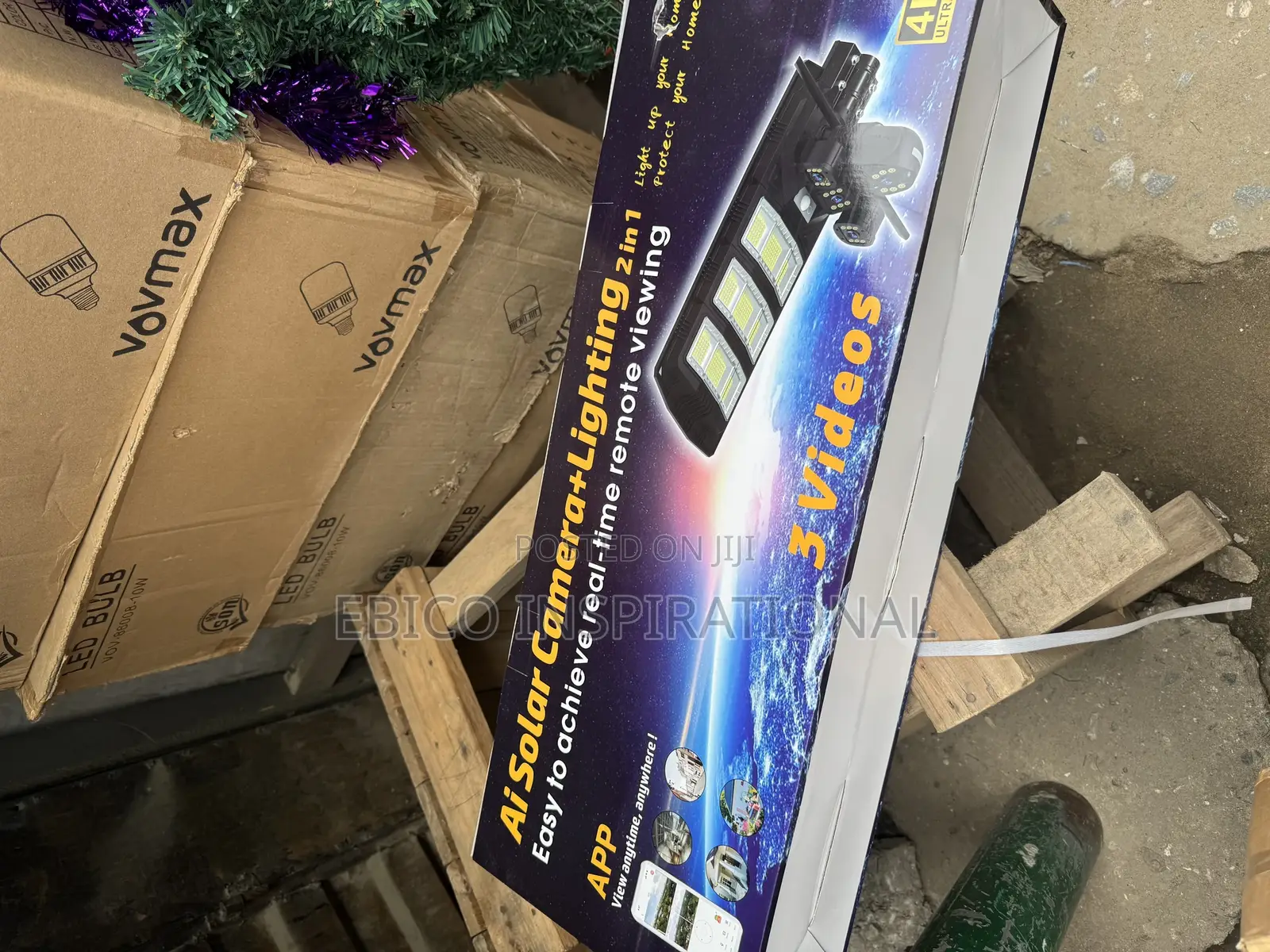 Solar Street Light With 2 CCTV Cameras | Motion Sensor | Night Vision