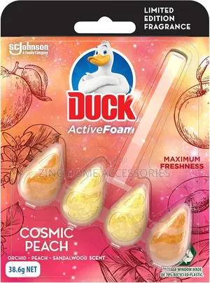 Duck Cosmic Peach Toilet Rim Block