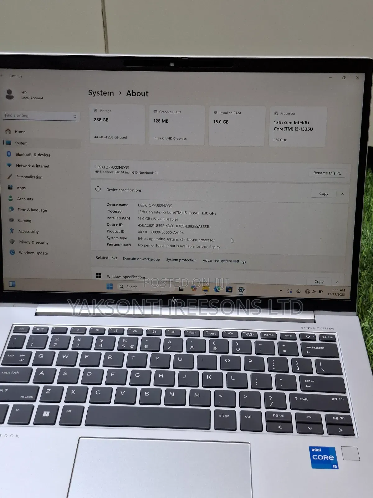 Laptop HP EliteBook 840 16GB Intel Core I5 SSD 256GB