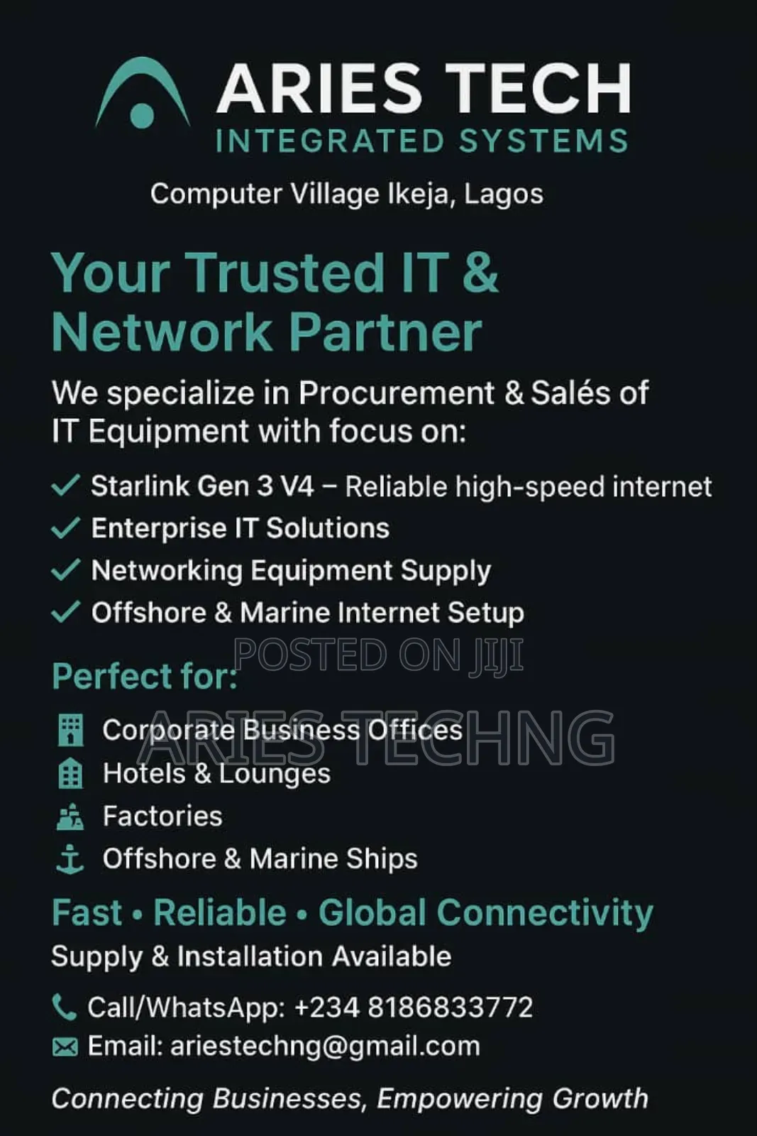 Starlink/Wifizoneequipments/Sales/ Activation /Installation